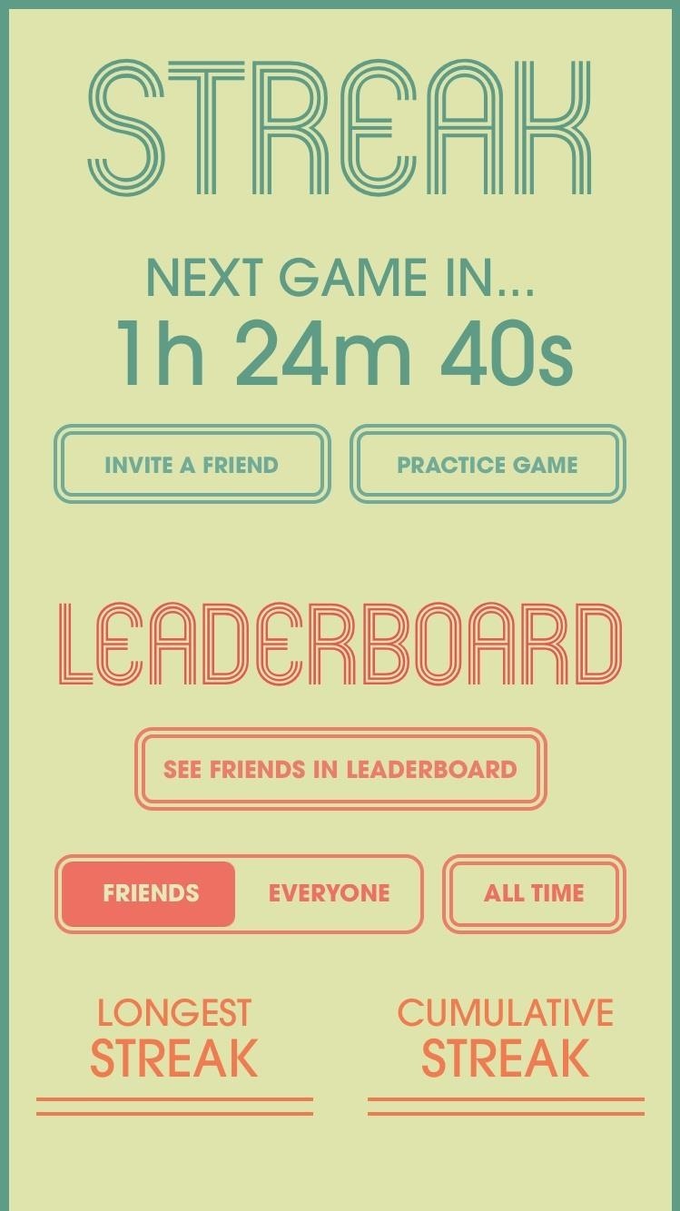 Streak: The Once-a-Day Lock Screen Trivia Game for iOS