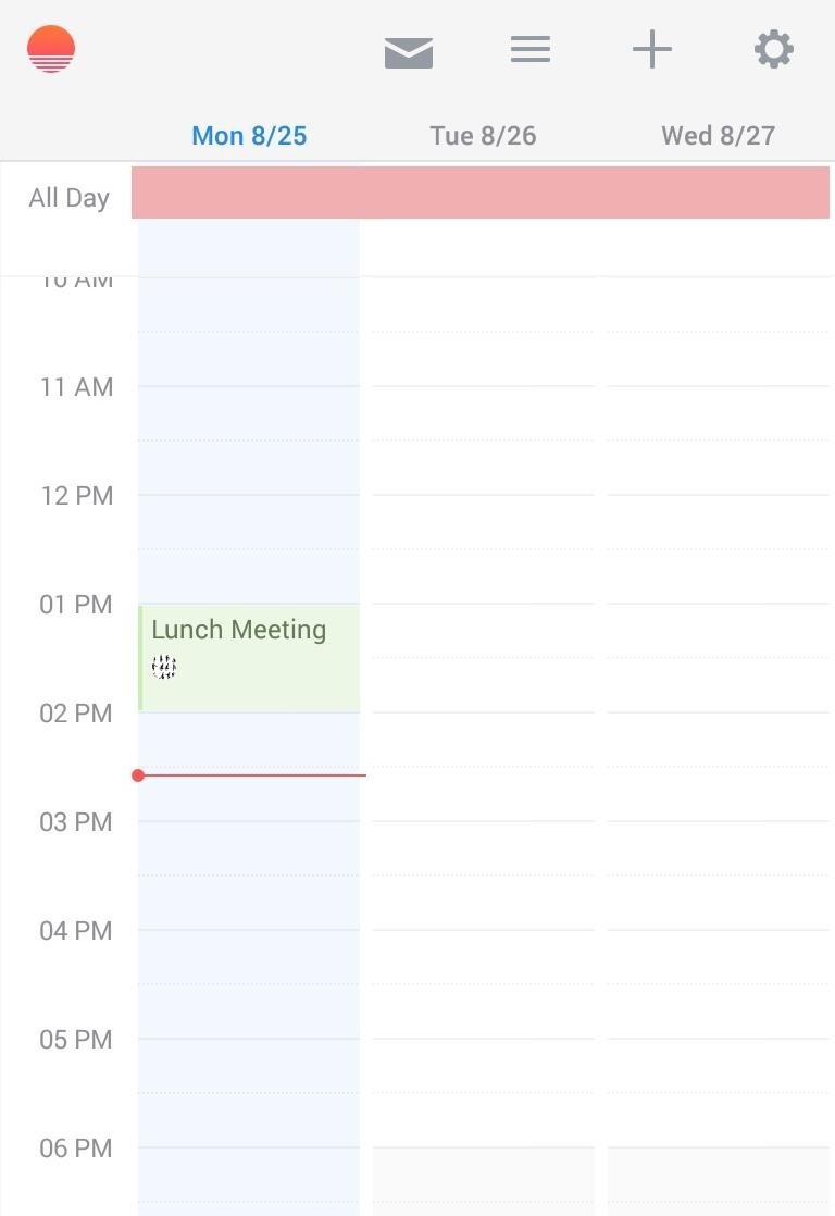 Sunrise Gives Your Android a Hybrid Agenda/Calendar View