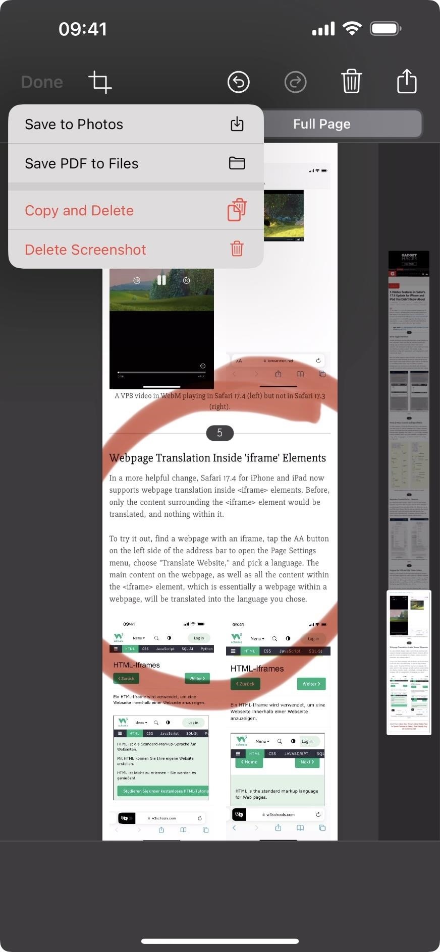 How to Take Scrolling Screenshots of Entire Webpages, Text Documents, and More on Your iPhone or iPad