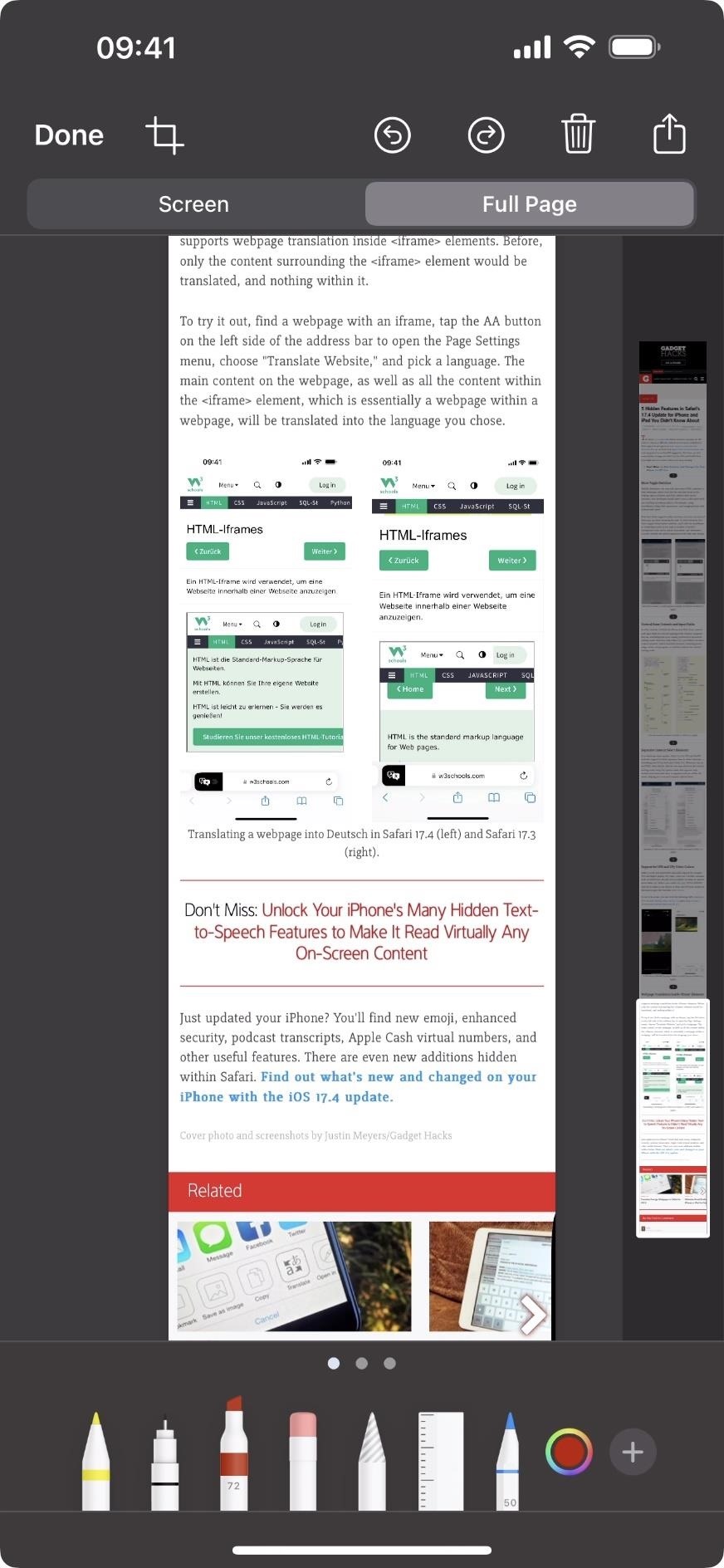 How to Take Scrolling Screenshots of Entire Webpages, Text Documents, and More on Your iPhone or iPad