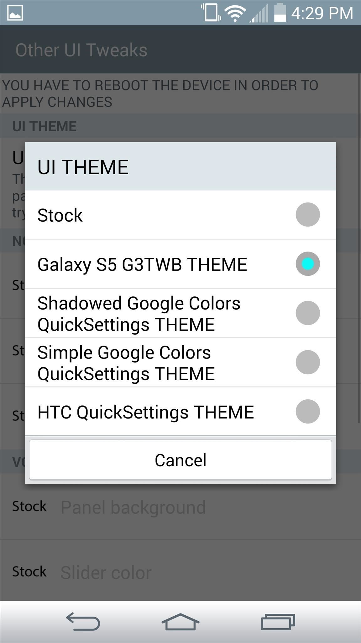 Theme the Quick Settings Icons on Your LG G3