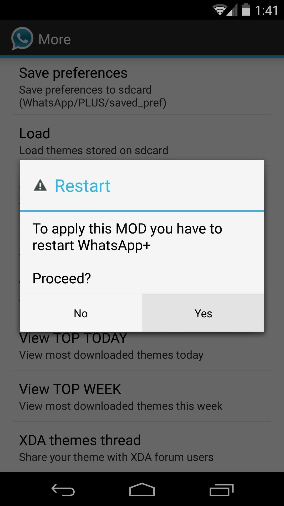 Theme WhatsApp with Android L's Material Design