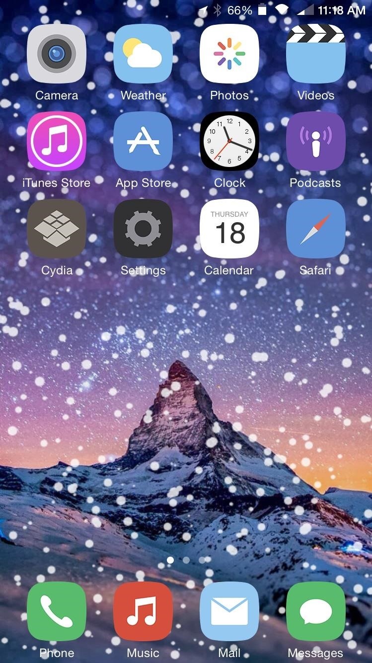 Theme Your iPhone's Home Screen with Falling Snow for the Winter