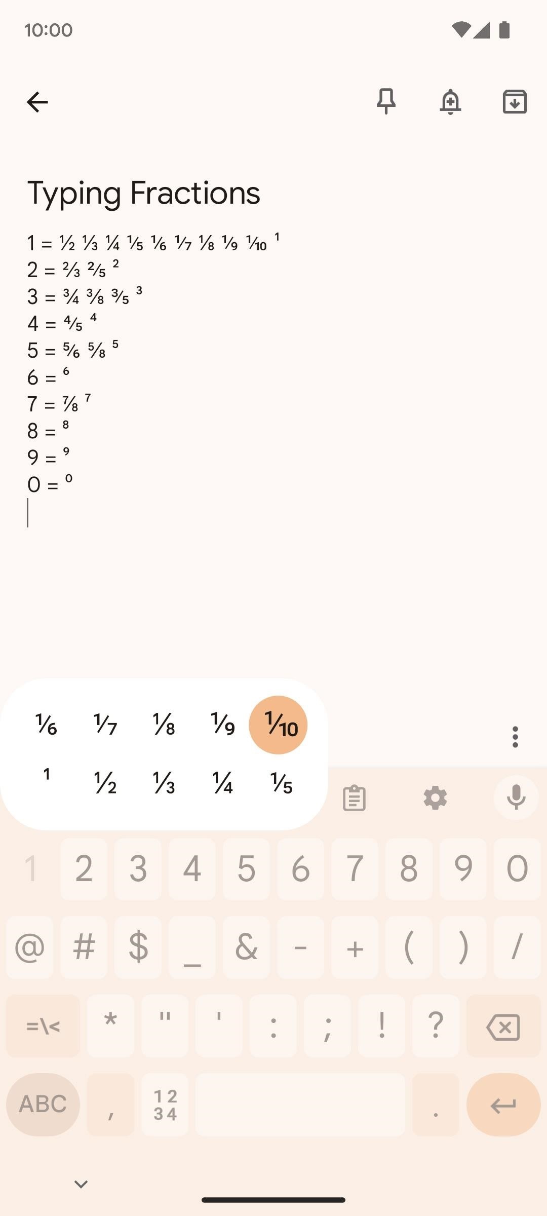 There's a Handy Shortcut for Typing Fractions on Android