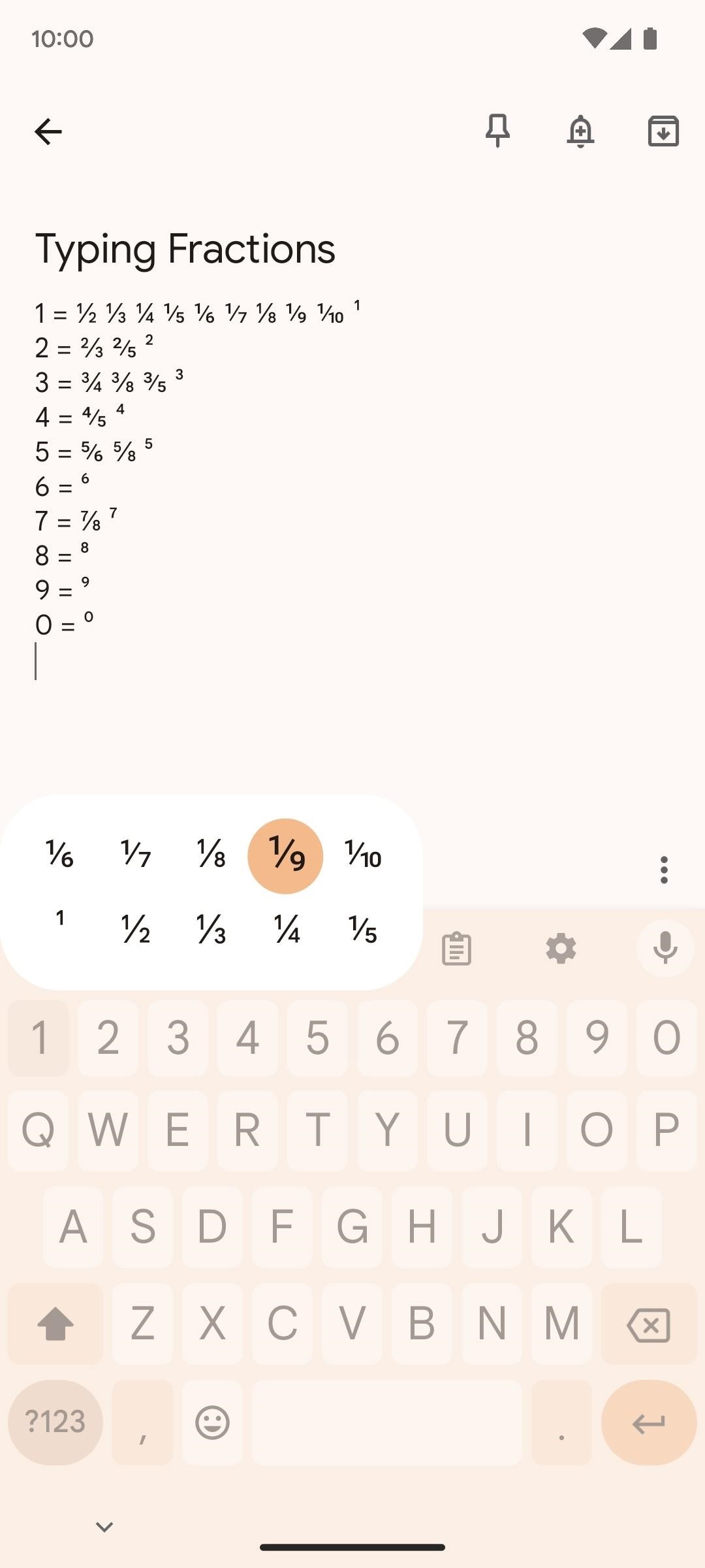 There's a Handy Shortcut for Typing Fractions on Android