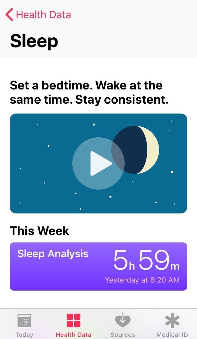 How to Track Your Sleep Activity in Apple's Health App for iPhone