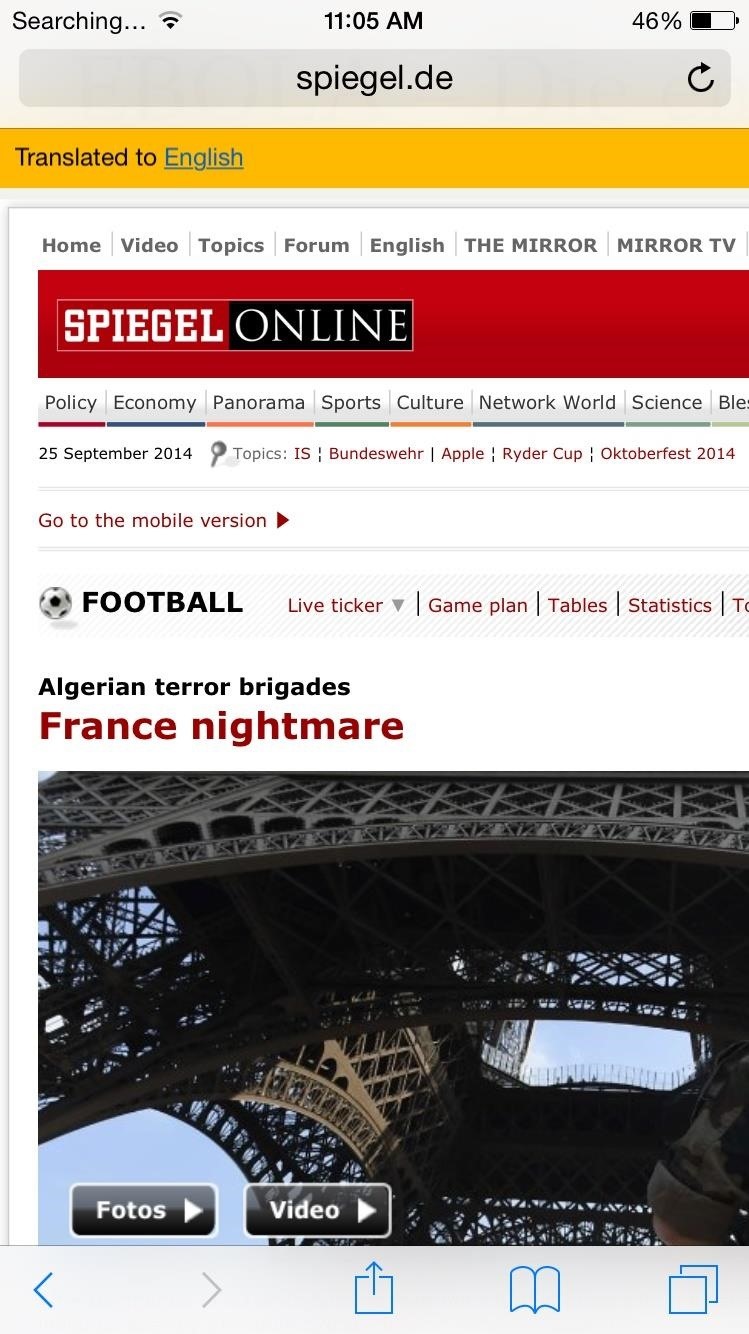 How to Translate Foreign Webpages in Safari for iOS 8