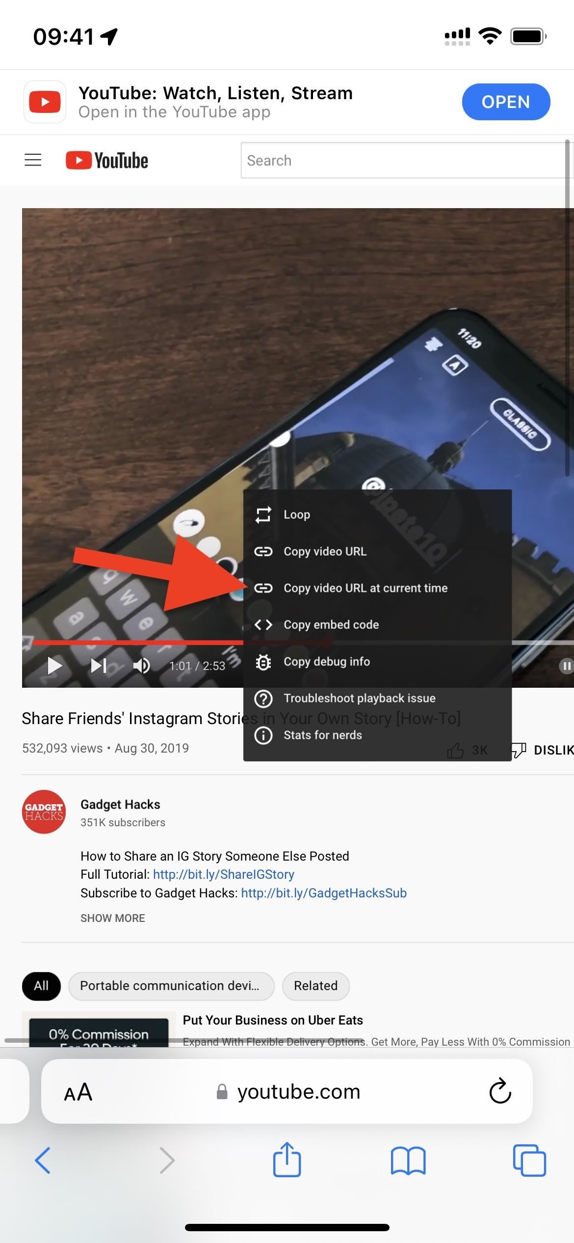 The Trick That Lets You Link to Specific Start Times in YouTube Videos Right from Your Phone