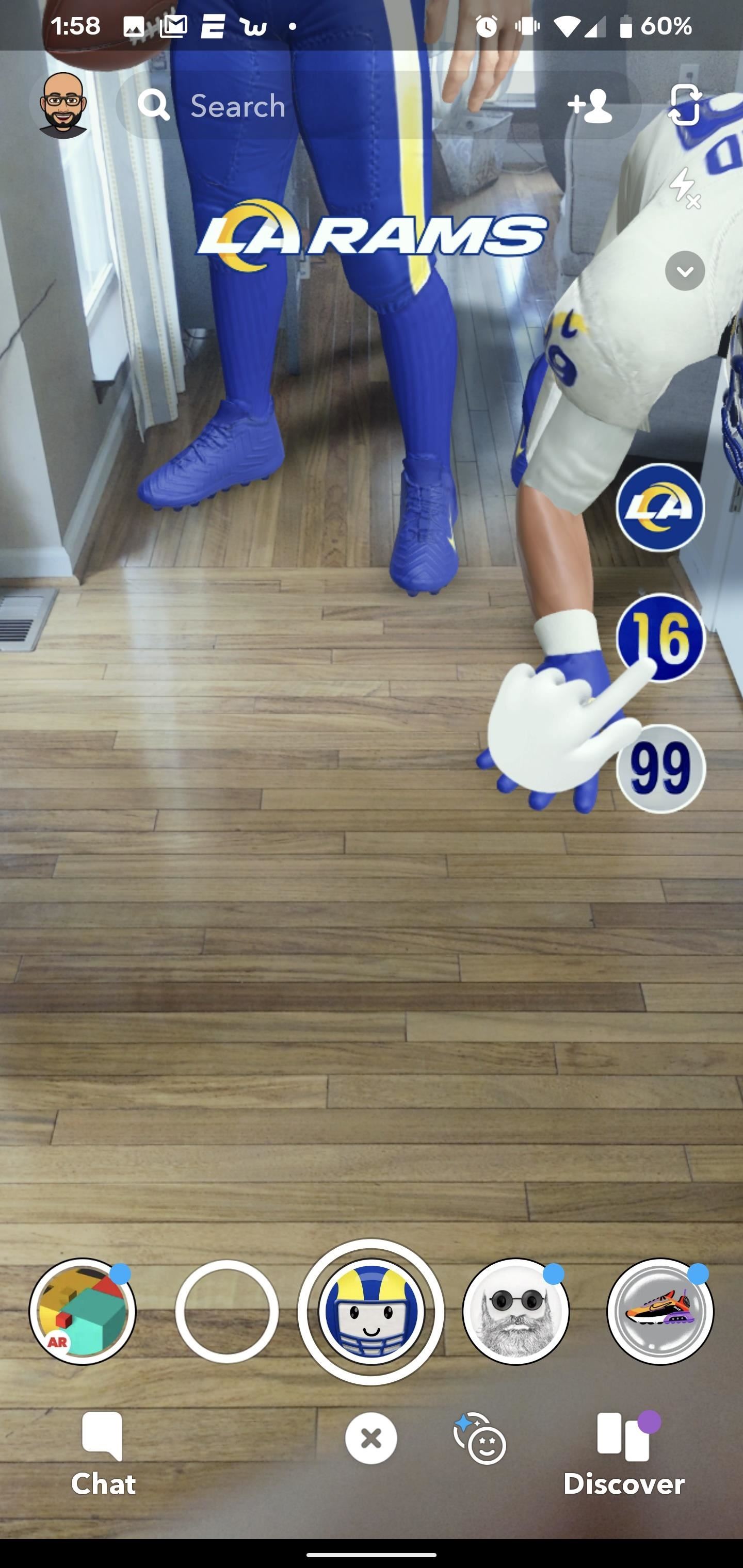 How to Try on the LA Rams' New Uniforms with Snapchat AR