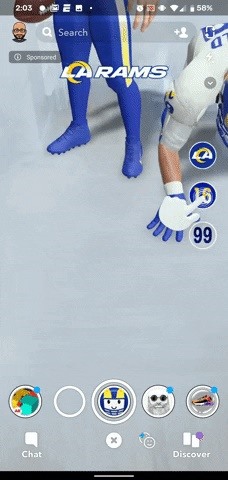 How to Try on the LA Rams' New Uniforms with Snapchat AR