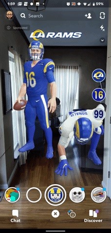 How to Try on the LA Rams' New Uniforms with Snapchat AR