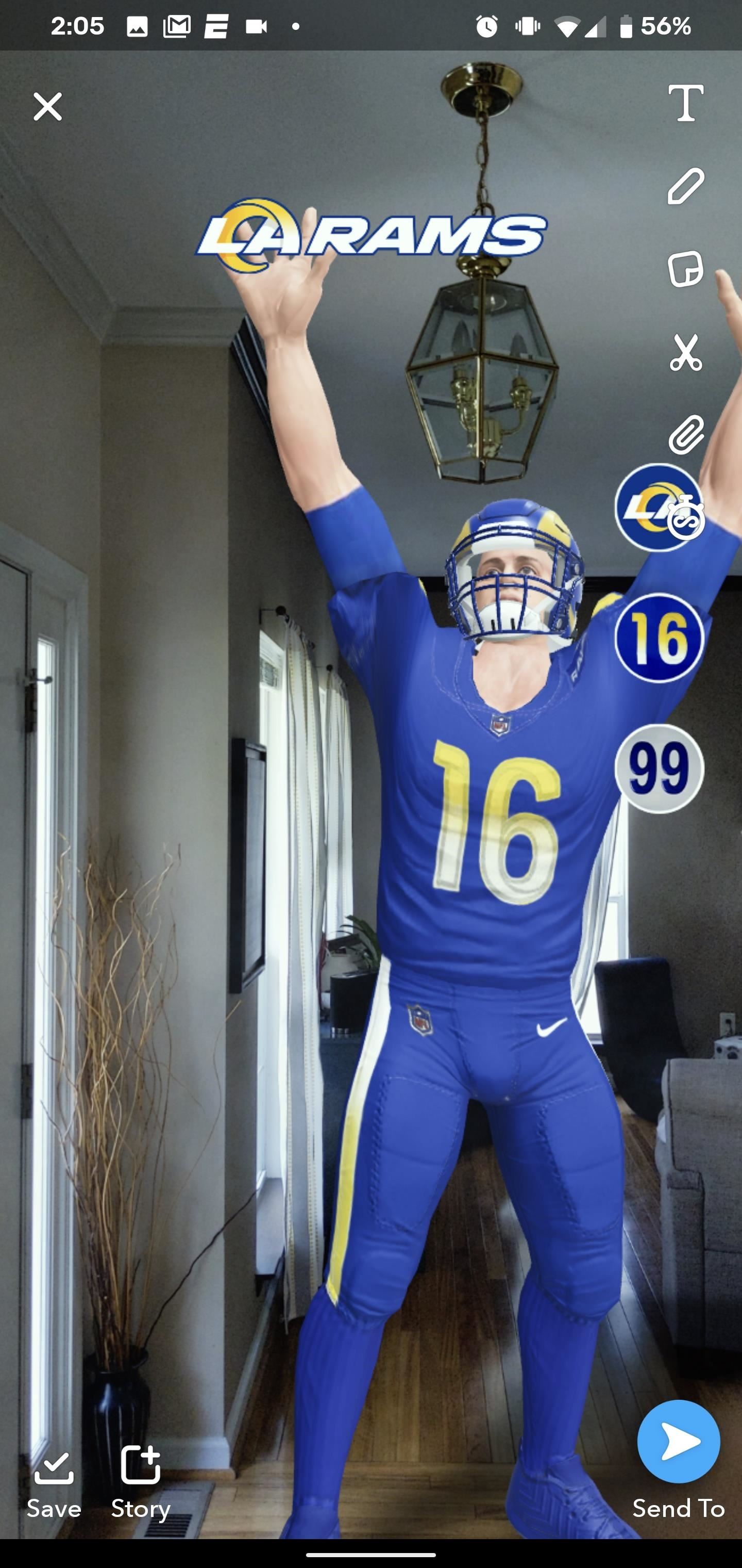 How to Try on the LA Rams' New Uniforms with Snapchat AR