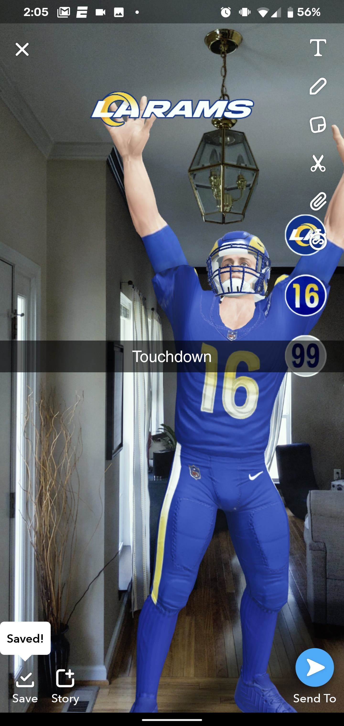 How to Try on the LA Rams' New Uniforms with Snapchat AR