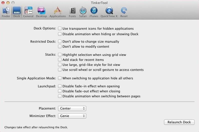 Tweak System Settings & Activate Hidden Features in Yosemite with TinkerTool