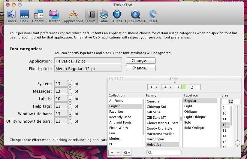 Tweak System Settings & Activate Hidden Features in Yosemite with TinkerTool