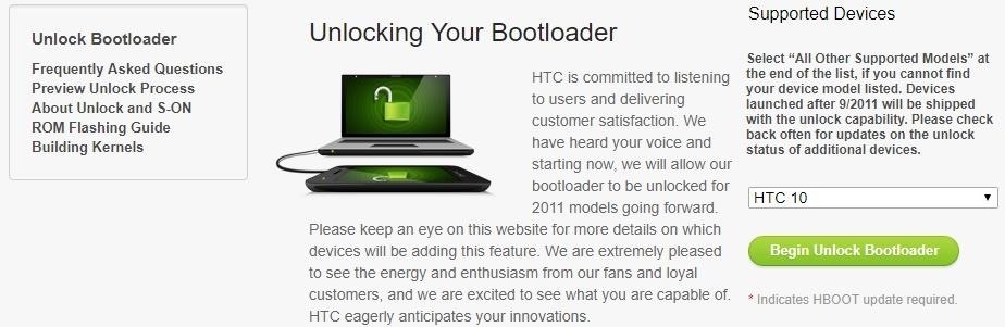 How to Unlock Your HTC 10's Bootloader