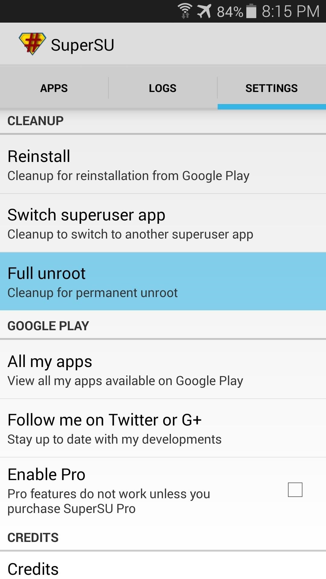 How to Unroot Your Galaxy S5 or Other Android Device