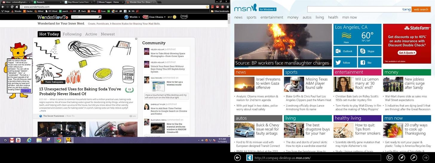 How to Use Hot Corners More Easily in a Dual Monitor Windows 8 Setup Using Mouse Trapper