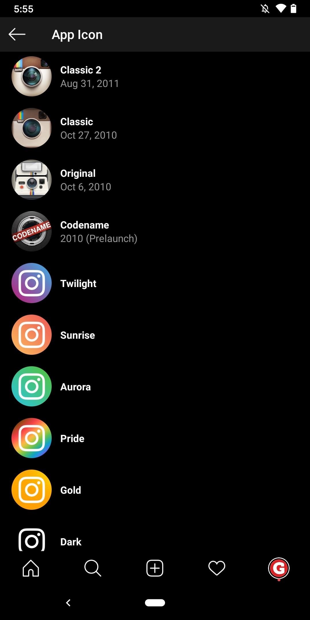 Use Instagram's Secret App Icon Menu to Choose Light, Dark, Retro & Other Official Icon Variations