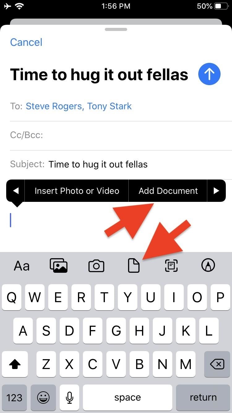 How to Use Mail's New Formatting & Attachments Toolbar in iOS 13 for Rich Text, Document Scanning & More
