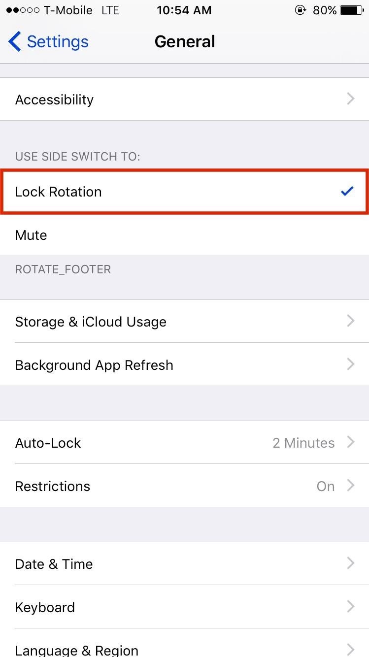 How to Use the Ring/Silent Switch to Lock Screen Rotation on Your iPhone in iOS 9