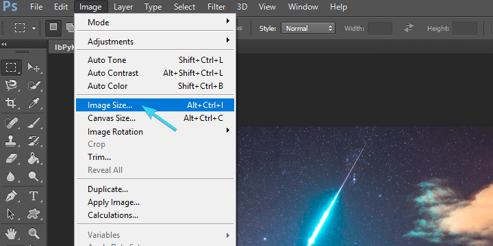 Resize in photoshop