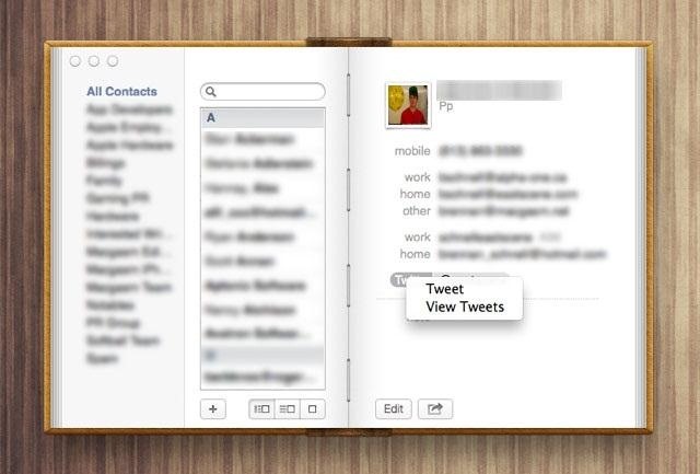 How to View Your Friend's Tweets in the Contacts App on Mac OS X Mountain Lion