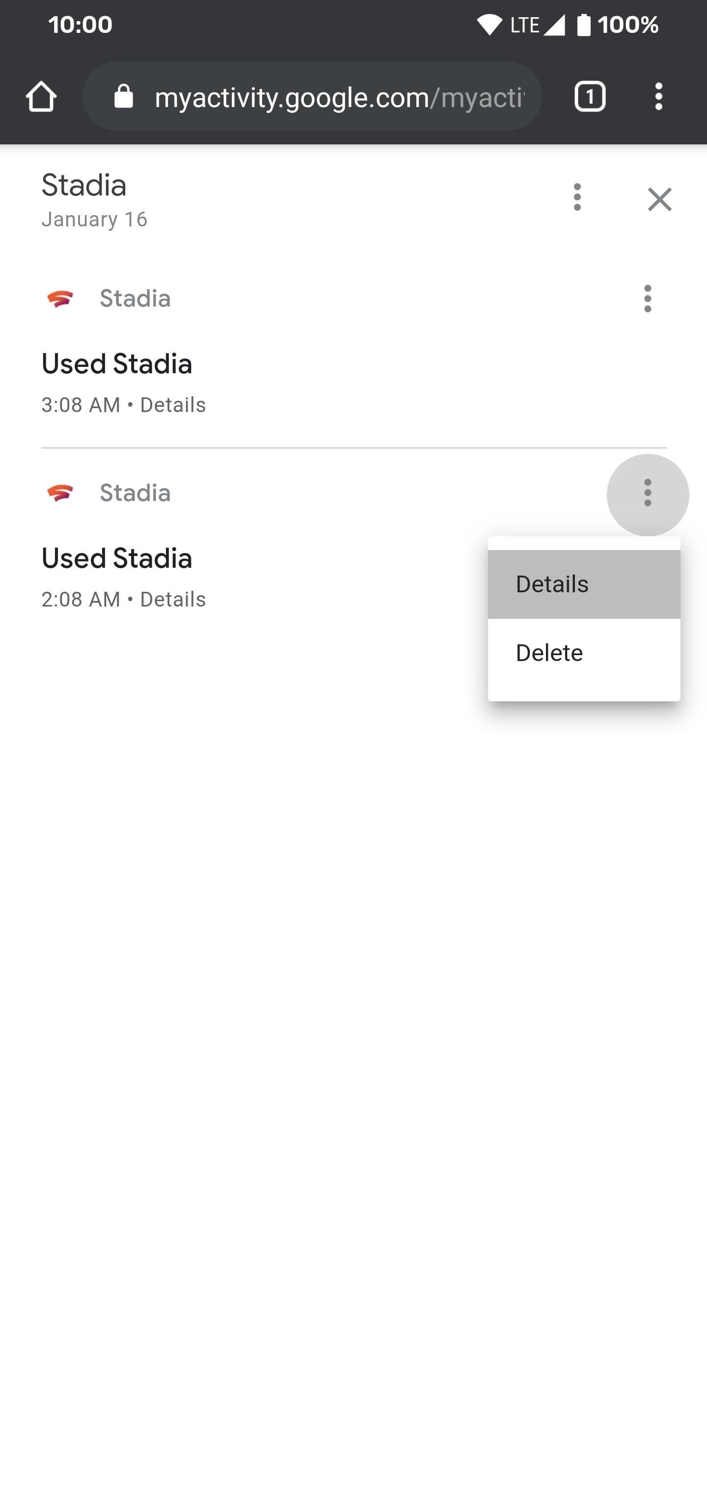 How to View Your Stadia Gaming Sessions from Your Google Account History