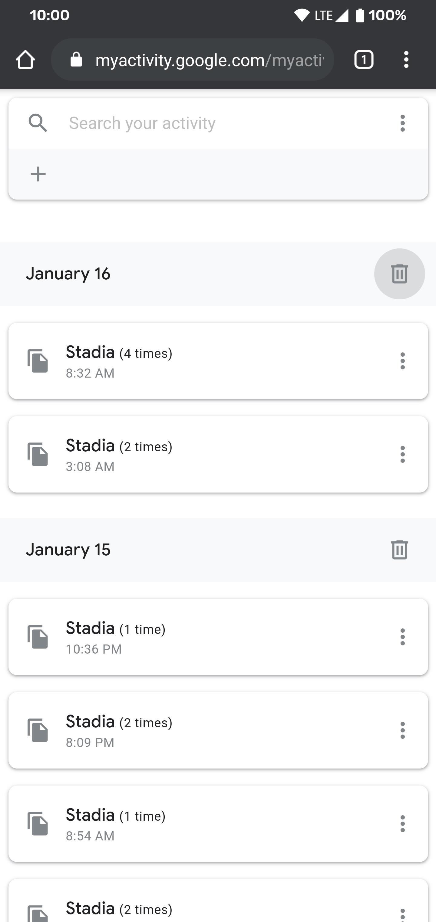 How to View Your Stadia Gaming Sessions from Your Google Account History