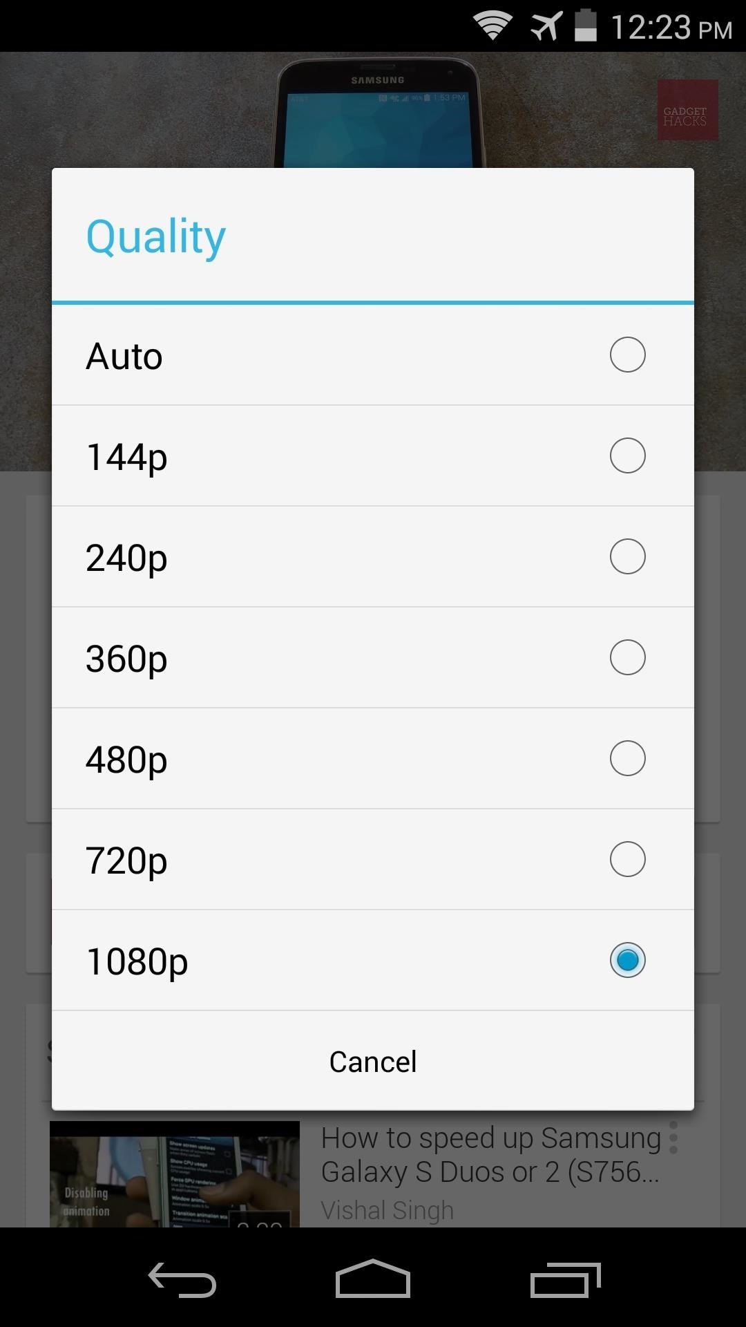 How to Watch 1080p YouTube Videos on a Nexus 5 or Nexus 7