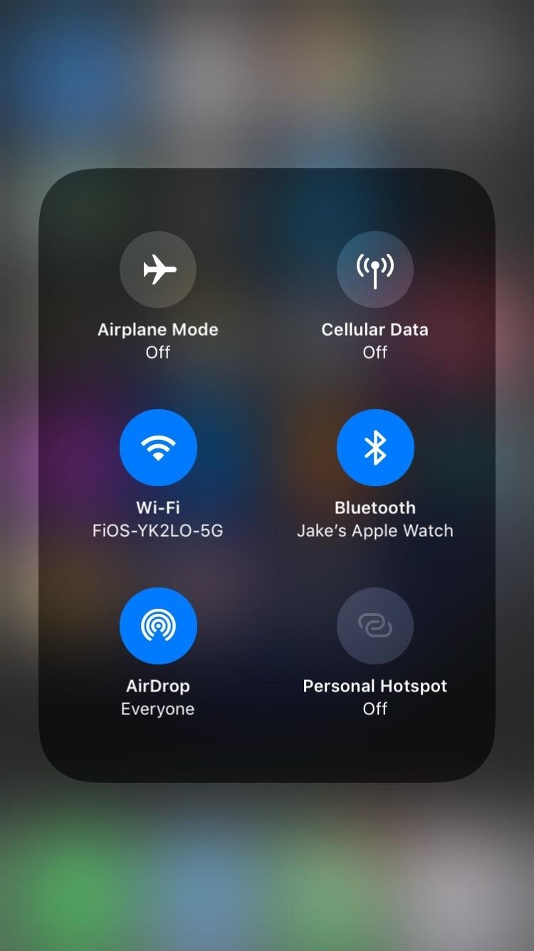 What All the Bluetooth & Wi-Fi Symbols Mean in iOS 11's New Control Center (Blue, Gray, or Crossed Out)