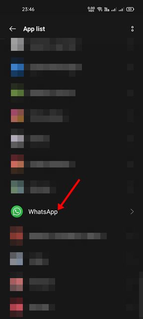 WhatsApp app