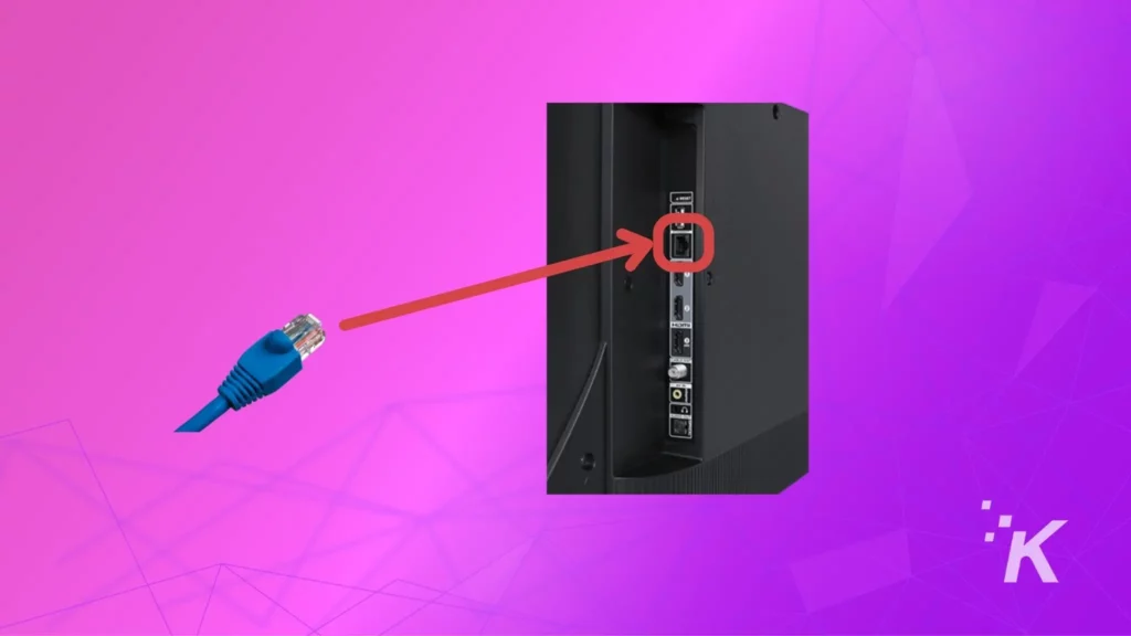 Use ethernet connection to connect a Hisense TV