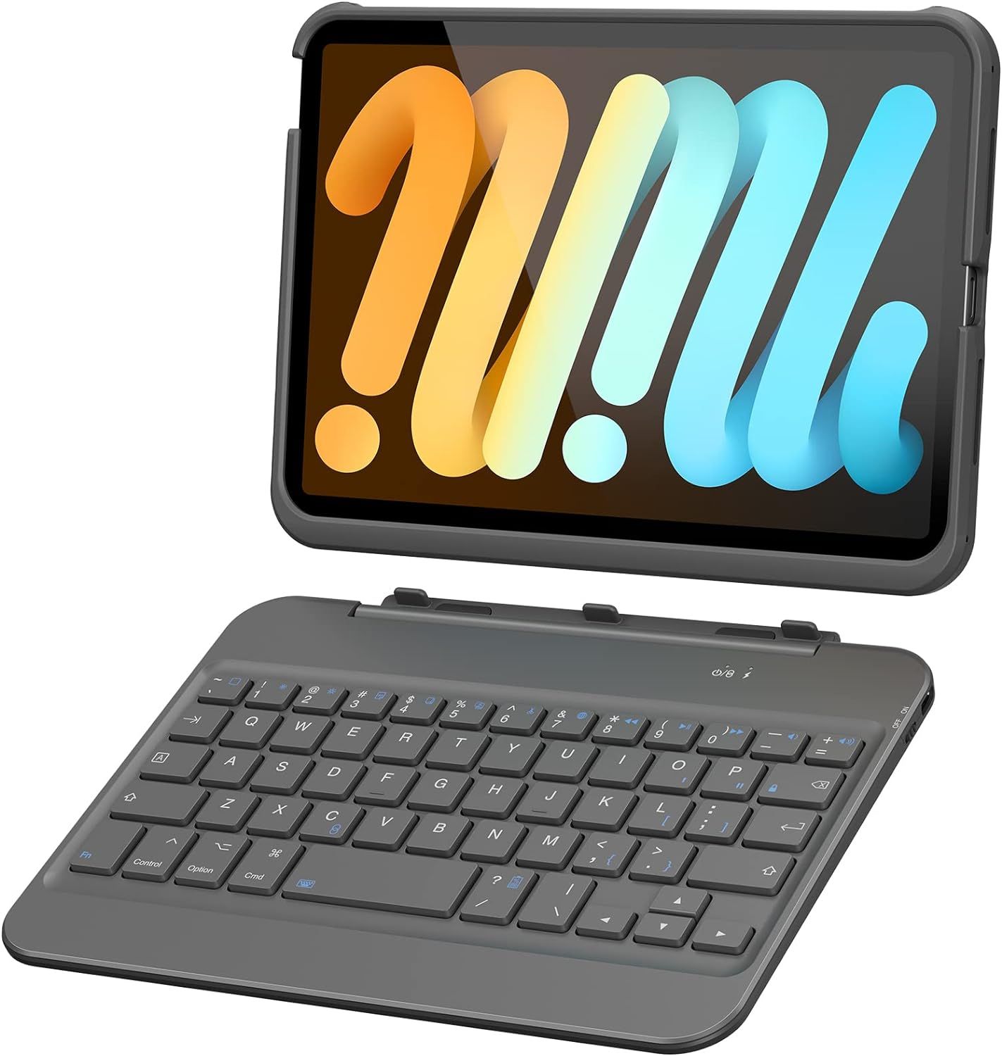 iPad mini keyboard case by GreenLaw, with keyboard show detached from iPad.