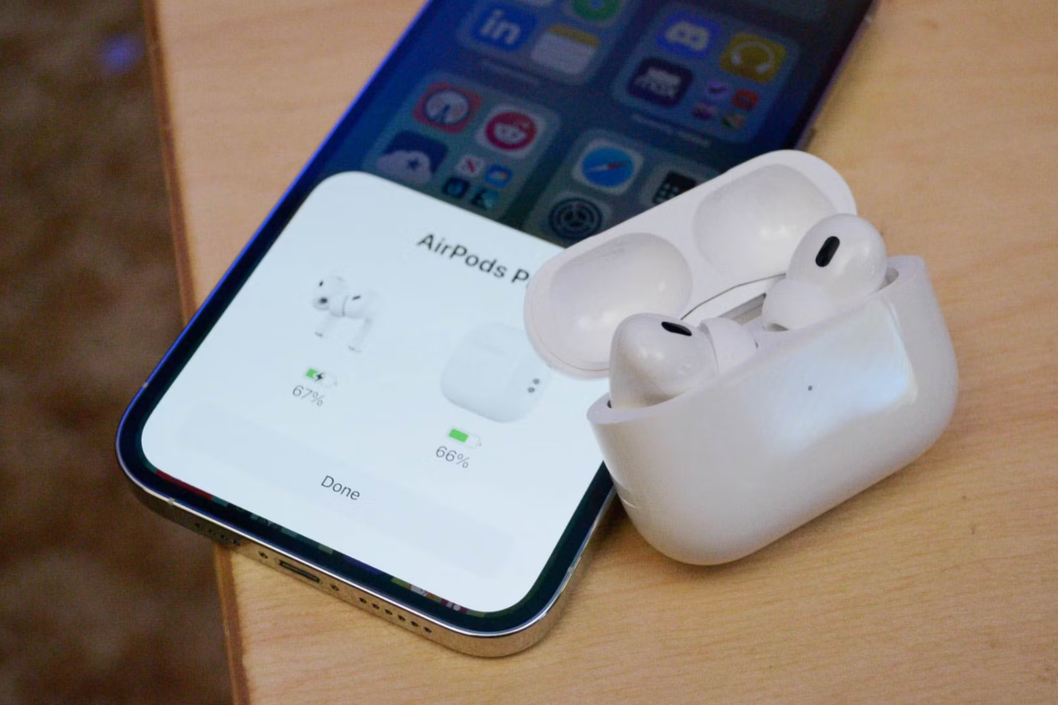 Pairing the Apple AirPods Pro 2 with iPhone.