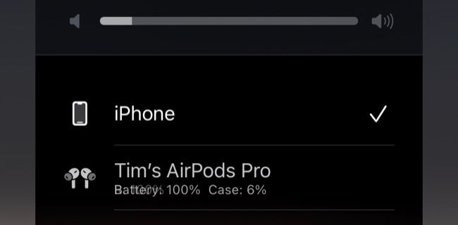 Tap on your AirPods in Control Center to connect to them.