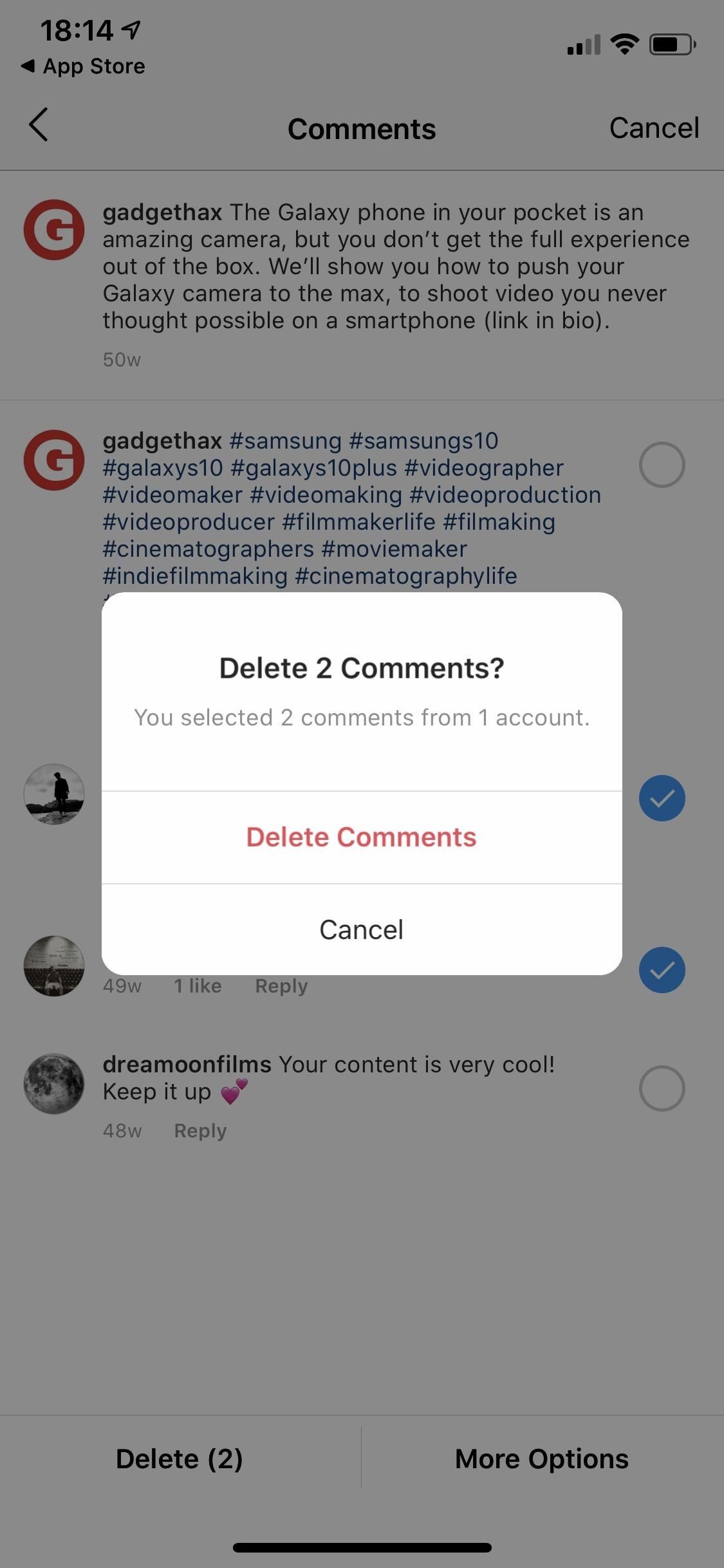 How to Bulk Delete Multiple Instagram Comments at the Same Time