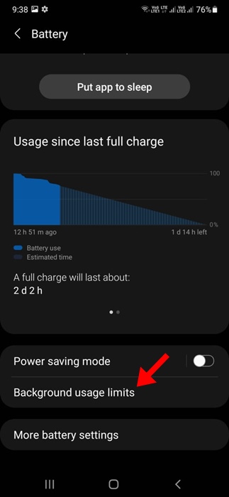 Background Usage Limits