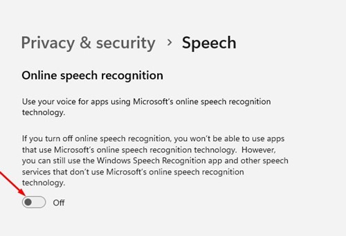 Online Speech recognition