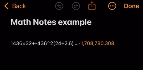 Get Instant Solutions to Mathematical Problems on Your iPhone or iPad with Apple's New Math Notes