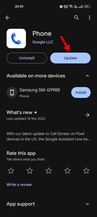 install all pending app updates