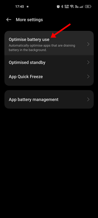 Optimize battery use