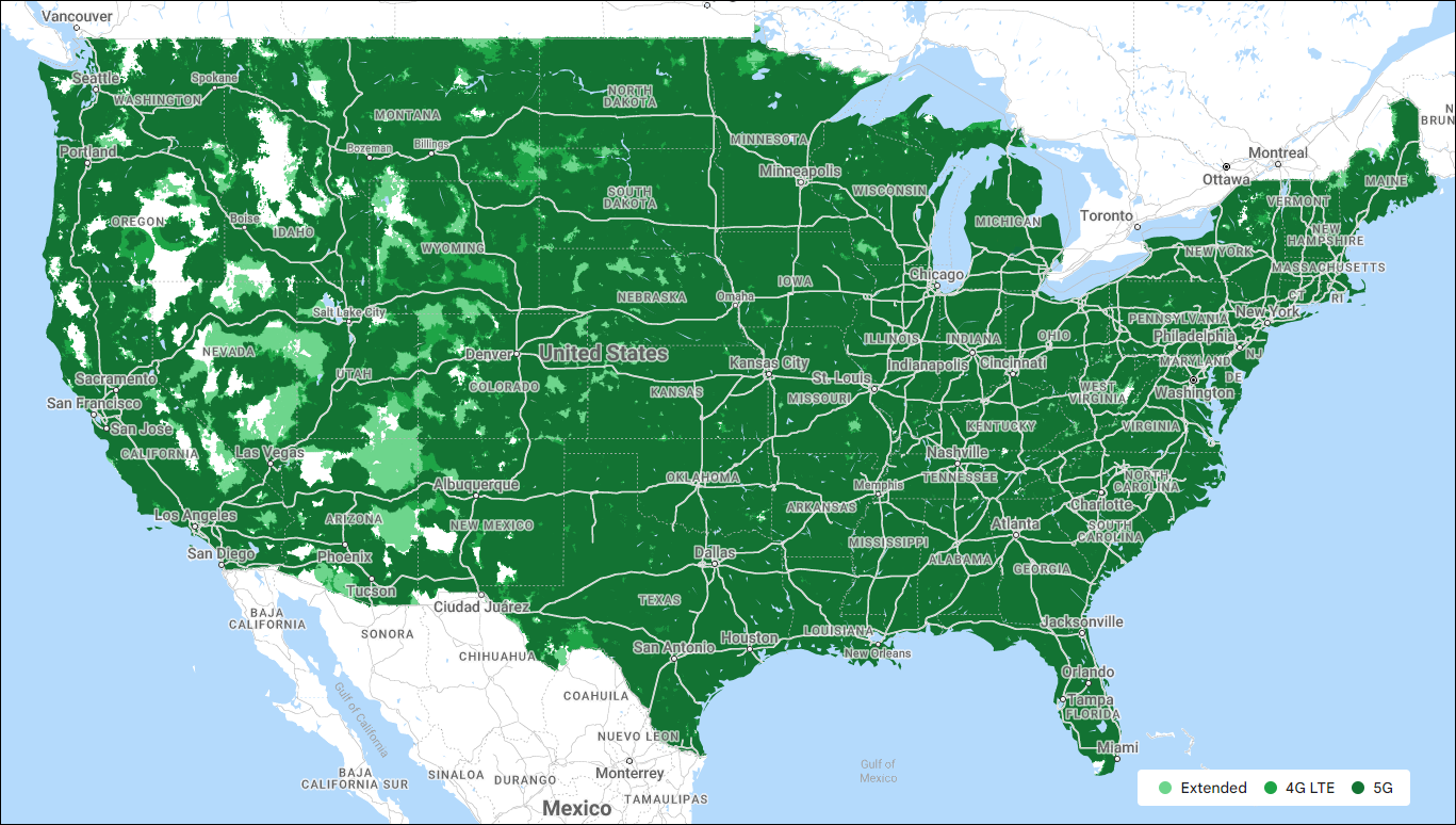 google fi coverage map.