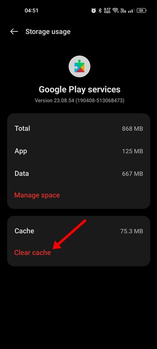 Clear Cache