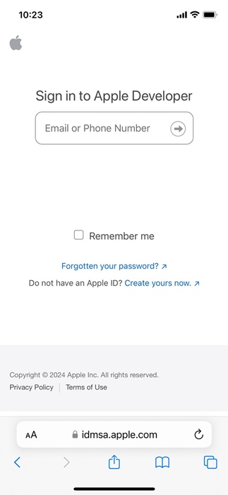 Sign in with your Apple ID