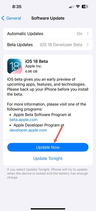 iOS 18 Developer Beta