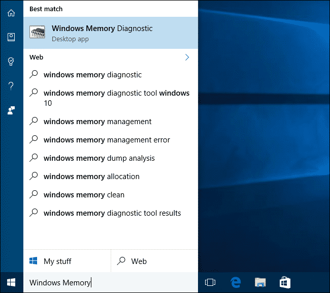 Windows Memory Diagnostic