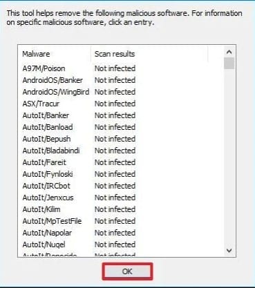 MSRT tool also creates a log file