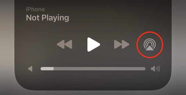 Tap on the "Wireless Audio" option in the Now Playing box.