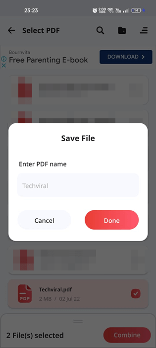 PDF name